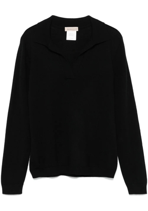 Blanca Vita virgin wool polo top - Black