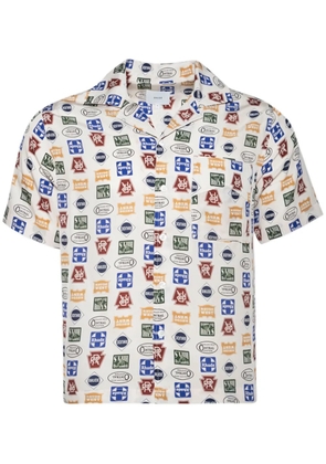 RHUDE logo-print shirt - White