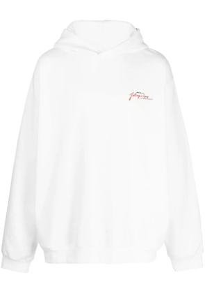 Marni heart-print cotton hoodie - White