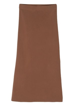 Rails side-slit knitted skirt - Brown