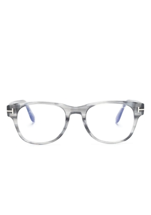 TOM FORD Eyewear FT5898B logo-engraved round-frame glasses - Grey