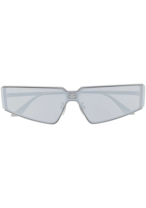 Balenciaga Eyewear Shield 2.0 rectangle-frame sunglasses - Silver