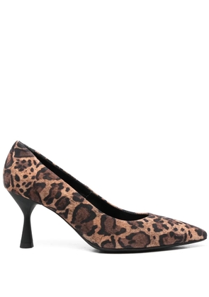 AGL Isolde 80mm leopard-print pumps - Black