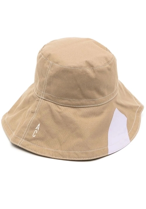Ally Capellino Shade stripe-print bucket hat - Brown