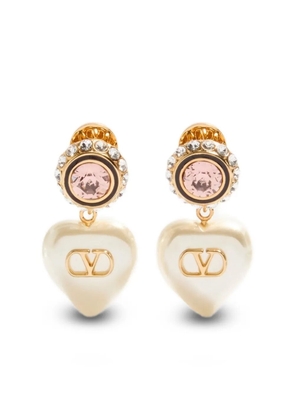 Valentino Garavani Vlogo signature heart-pendant earrings - Gold