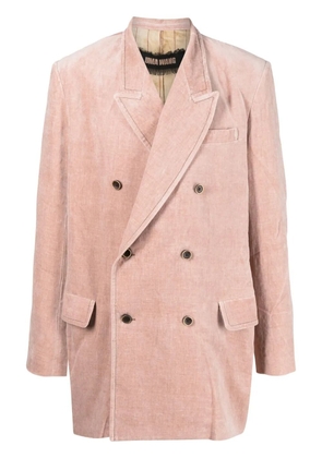 Uma Wang double-breasted velvet blazer - Pink