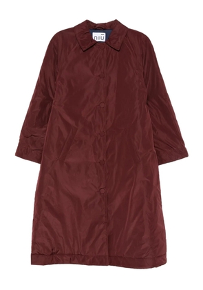 Niu button-fastening coat - Red