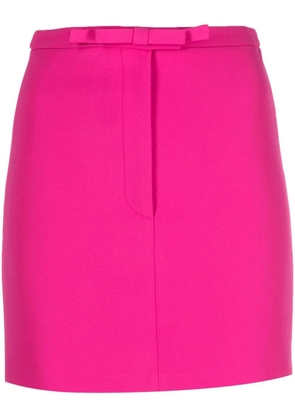 Blanca Vita front bow-detail mini skirt - Pink