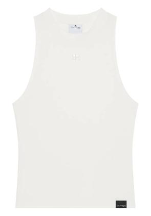 Courrèges fitted tank top - White