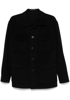 Tagliatore fleece shirt jacket - Black