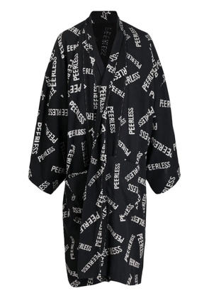 visvim slogan-print wide-sleeve jacket - Grey