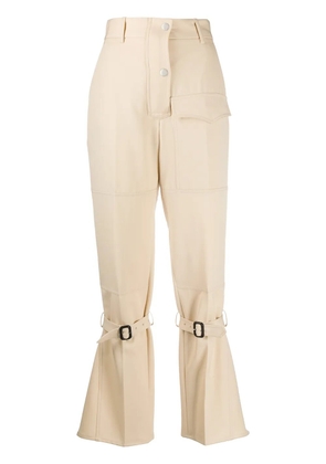 Victoria Beckham knee-strap flared trousers - Neutrals