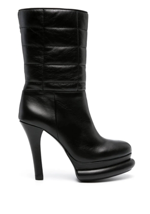 Paloma Barceló 120mm quilted-panel platform boots - Black