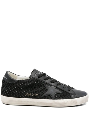 Golden Goose Super-Star beaded leather trainers - Black