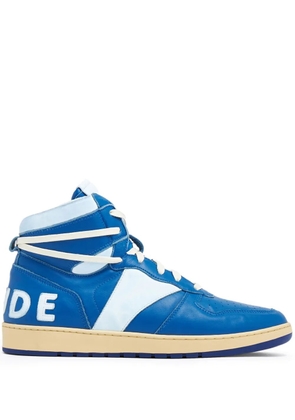 RHUDE Rhecess leather high-top sneakers - Blue