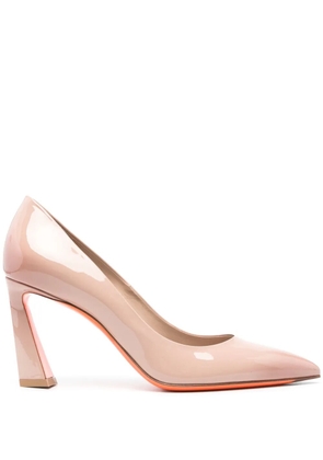 Santoni 85mm patent-leather pumps - Pink