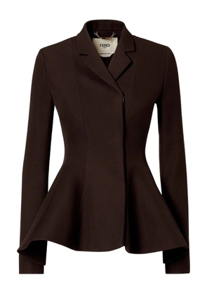 FENDI peplum blazer - Brown