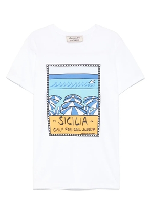 alessandro enriquez printed T-shirt - White