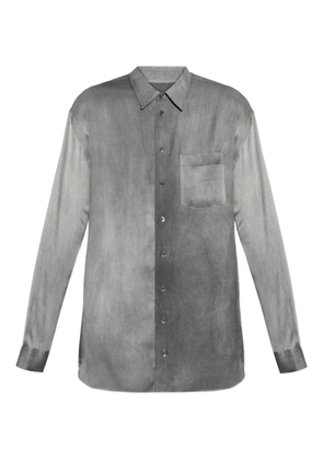 Giorgio Armani chest-pocket buttoned shirt - Grey