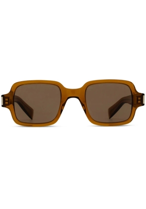 Saint Laurent Eyewear logo-print sunglasses - Brown