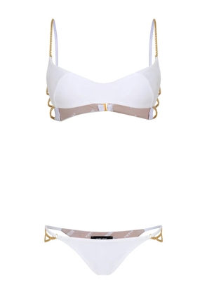Amir Slama chain link-detail bikini set - White