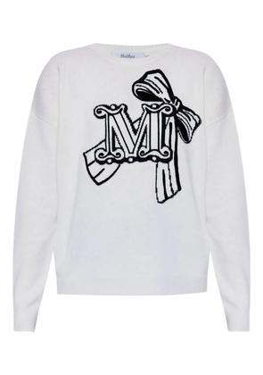 Max Mara monogram-pattern sweater - White