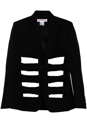 Walter Van Beirendonck cut-out wool blazer - Black
