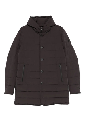 Duno button hooded jacket - Brown