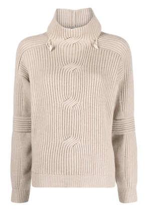 Giorgio Armani high-neck cashmere jumper - Neutrals