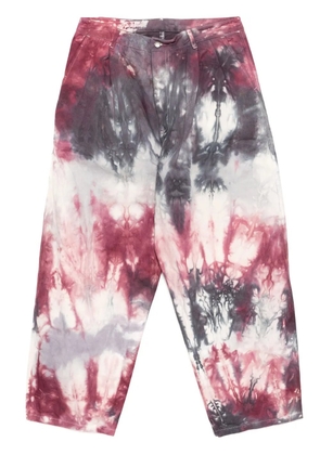 Stain Shade tie-dye-print trousers - Pink