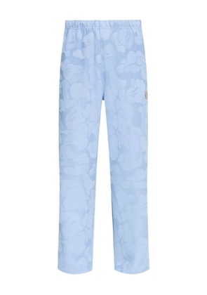 A BATHING APE® patterned-jacquard trousers - Blue