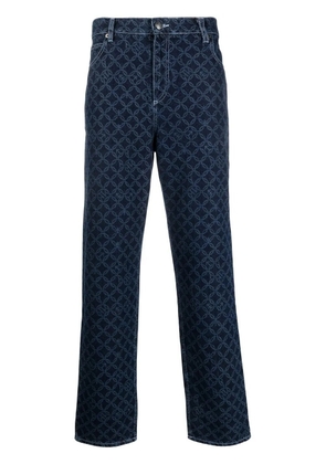 Charles Jeffrey Loverboy geometric-patterned straight leg jeans - Blue