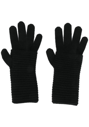 Blanca Vita knitted cashmere gloves - Black