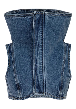 Natasha Zinko funnel-neck top - Blue