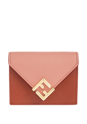 FENDI FF Diamonds logo-plaque wallet - Pink