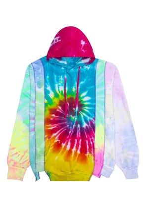 Needles tie-dye panelled hoodie - Blue