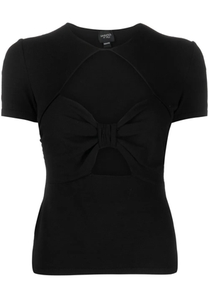 Giambattista Valli cut-out short-sleeve top - Black