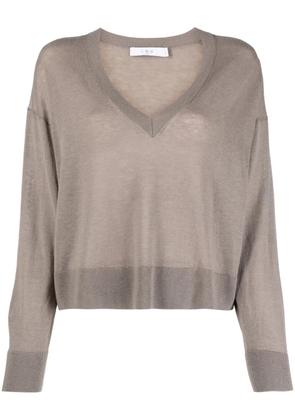 IRO fine-knit V-neck jumper - Grey