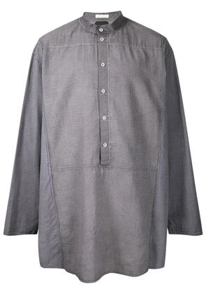 Nicolas Andreas Taralis band-collar cotton shirt - Grey