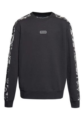 Versace Jeans Couture baroque-print panelled sweatshirt - Black
