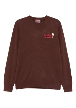 MC2 Saint Barth embroidery-detail sweatshirt - Brown