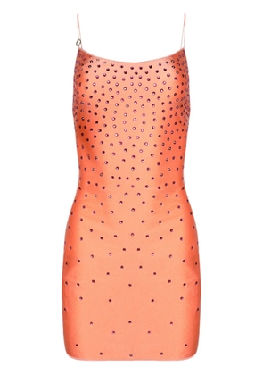 Oséree crystal-embellished satin minidress - Orange