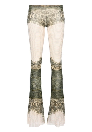 Jean Paul Gaultier Cartouche flared trousers - Neutrals