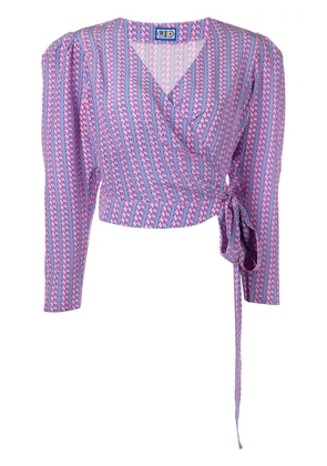 Lhd Odalys silk wrap blouse - Purple