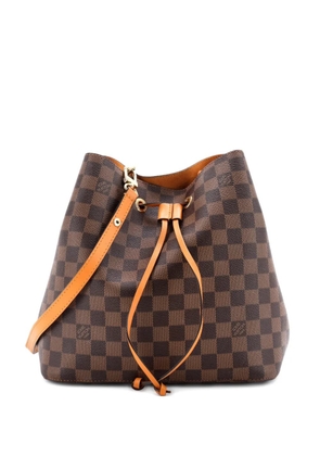 Louis Vuitton Pre-Owned NeoNoe Handbag Damier with Leather MM bucket bag - Brown