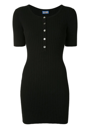 Lhd ribbed-knit mini dress - Black