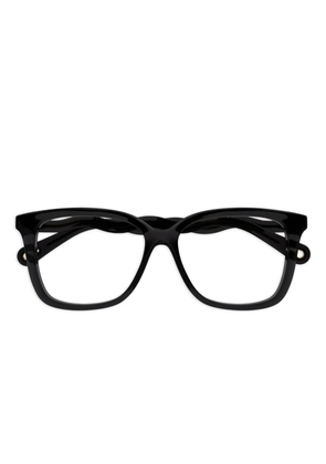 Chloé Eyewear wavy-temple square glasses - Black