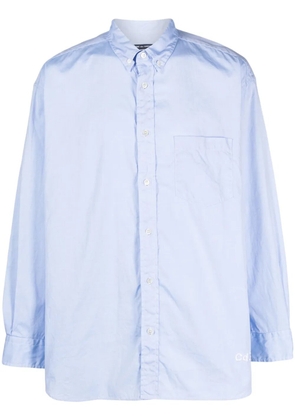 Comme des Garçons Homme long-sleeve cotton shirt - Blue