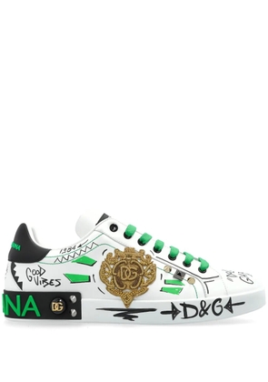 Dolce & Gabbana logo-patch sneakers - White