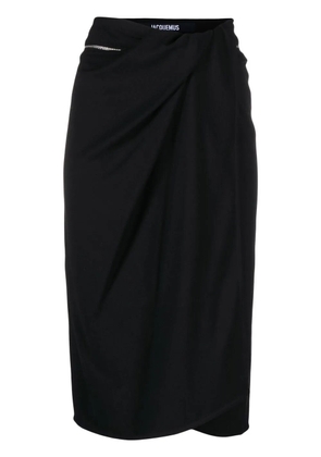 Jacquemus Bodri gathered midi skirt - Black